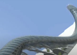 rascacielos por la montaña