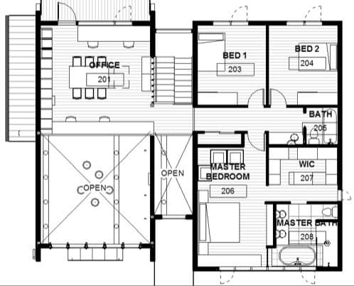 proyecto-casa-verde-6 plano de planta alta