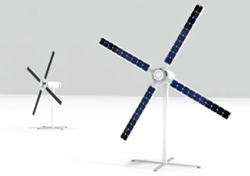 Energía Móvil: Turbina de viento con paneles solares dispositivo portatil para generar energia