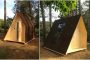 exterior micro cabaña de madera