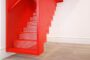 arranque escalera metalica roja