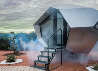 Pebble: una estación de trabajo de Hello Wood pod Pebble futurista