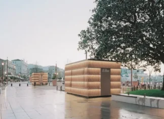 7 Quioscos prefabricados de aluminio para un paseo de Cannes 7 Kiosks Allees de la Liberte Cannes