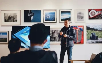 Espacio decorado para evento corporativo