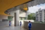 Paso exterior en la Cuizhu Foreign Language School.